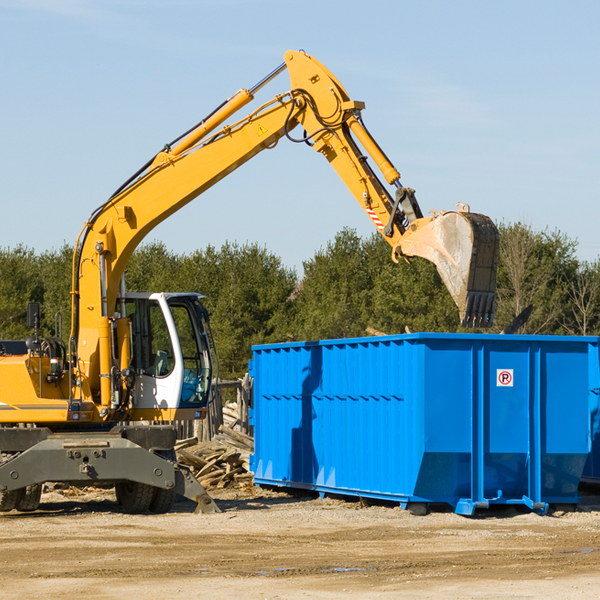 are there any restrictions on where a residential dumpster can be placed in Machias Washington